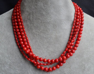  Red Coral নেকলেস