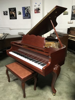  Red Mahogany Baby Grand Piano