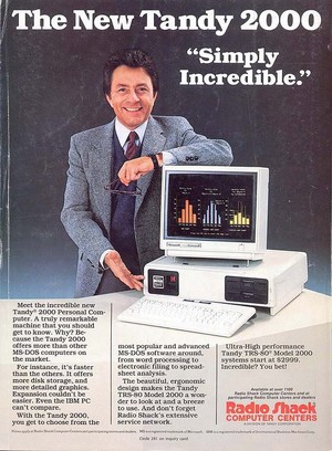  Vintage Promo Ad Tandy 2000 Personal Computer