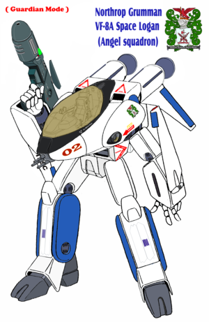  White blue VF-8A 太空 Logan (Guardian mode )