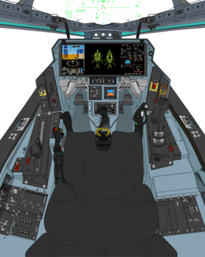  ( Block 45C in A. D. 2067 ) VFH-10 Auroran AGAC cockpit