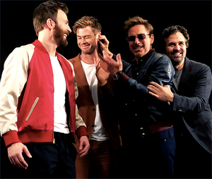  @markruffalo: The boys are back in town (The cast of Avengers Endgame press junket April 6, 2019)