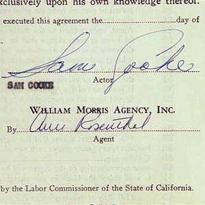 Contract Signed By Sam Cooke