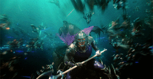  Aquaman (2018) ~Orm fighting off the creatures of the Trench