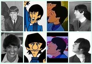  Beatles Vs. Cartoon Beatles