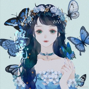  Blue farfalle