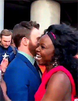 Chris Evans and Danai Gurira at the Avengers: Endgame World Premiere in Los Angeles (April 22nd)