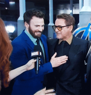  Chris Evans and Robert Downey Jr red carpet world premiere of Avengers Endgame (April 22, 2019)