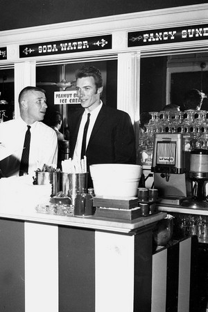  Clint Eastwood at a Soda Bar (late 1950s)