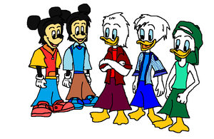  Disney's Morty, Ferdie, Huey, Dewey and Louie.