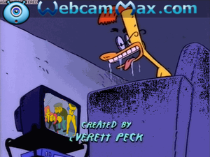  Duckman watching The Simpsons on the TV