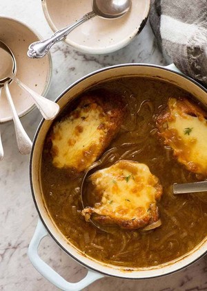  French cipolla la minestra, zuppa