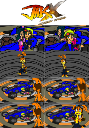  Jak X Combat Racing Sweet Eco petsa Moment Ride (Short Comic) (Jak x Keira) with Daxter,,