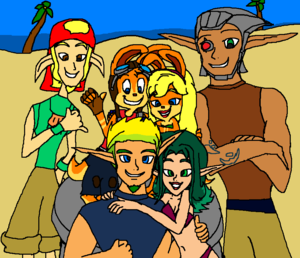  Jak and Daxter Series Haven City spiaggia Party Time