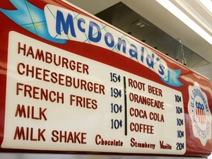  McDonald's Price List