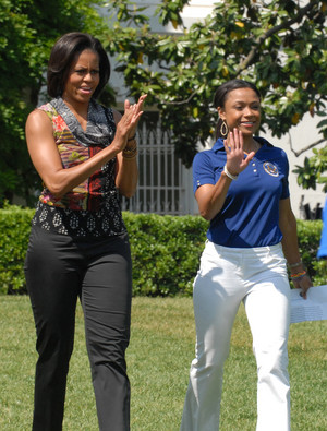  Michelle Obama And Dominique Dawes