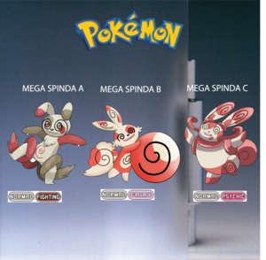  Pokemon (8 Generation) Mega Spinda A, Mega Spinda B & Mega Spinda C