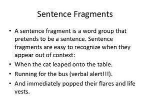  Sentence Fragments