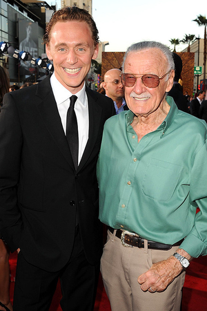 Stan Lee and Tom Hiddleston