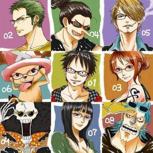  Straw Hats with Glasses
