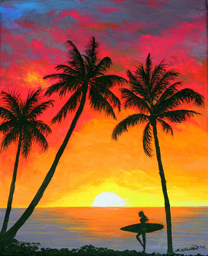  Sunset Surfer