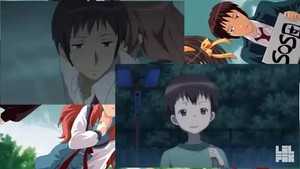  The Melancholy of Haruhi Suzumiya The Disappearance of Nagato Yuki-Chan Kid Kyon Scene Comparison