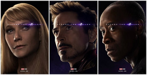  Tony, Pepper and Colonel James Rupert Rhodes ~Avengers: Endgame character posters