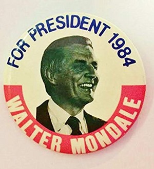  Walter Mondale Endorsement Button
