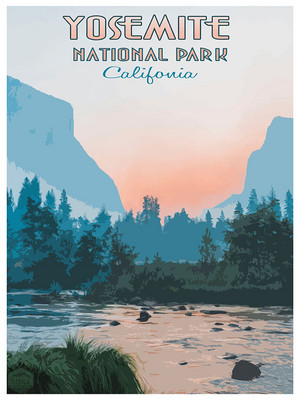  Yosemite National National Park Poster