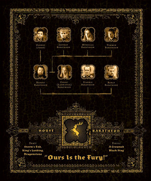  Family arbre Graphic - House Baratheon - Ours Is the Fury