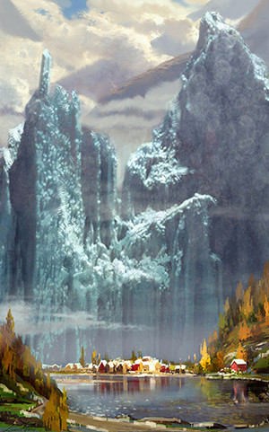  Frozen - Uma Aventura Congelante Early Concept Art por Lisa Keene