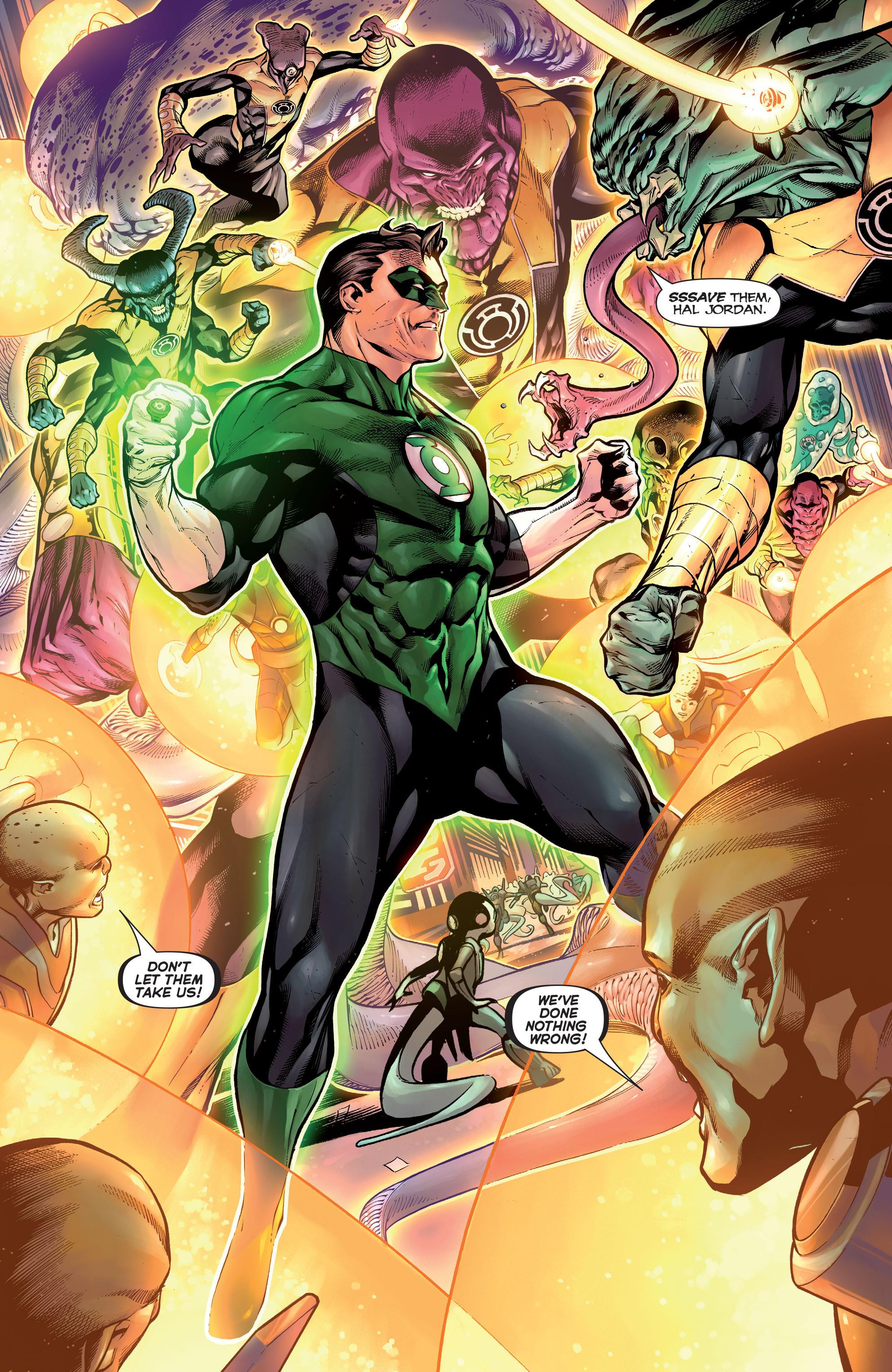 Hal Jordan vs Yellow Lanterns