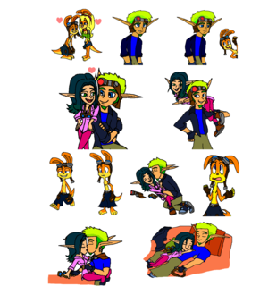  Jak and Daxter (Keira and Tess) 사랑 and Distrub