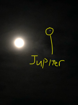  Luna and Jupiter