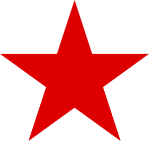  Red stella, star 2D