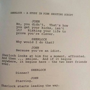  Sherlock-Study In rosa script
