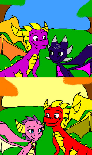 Spyro x Cynder and Ember x Flame Together Forever