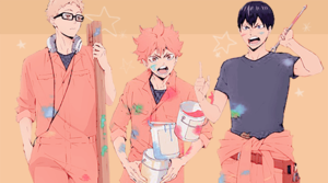  ☆ 排球 boys painting a mess! ☆