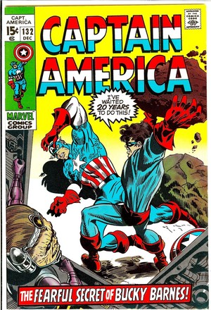 Captain America no. 132 Cover (1970) Art by Marie Severin And Frank Giacoia with John Romita Sr. 
