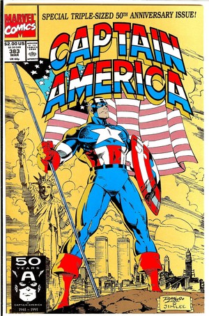  Captain America no 383 -Pencils: Ron Lim -Inks: Jim Lee Marvel (March 1991)