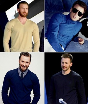  Chris Evans plus sweaters (bc we love a dork who likes to be cozy)