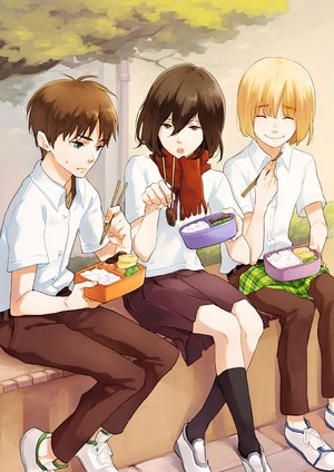 Eren, Mikasa, and Armin ~ Attack on Titan