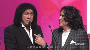 Gene Simmons and Paul Stanley accepting the ASCAP Founders Award on April 29th, 2015