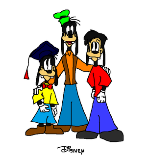  Goofy and his Nephew Gilbert(Gilly) and his Son Max Goof