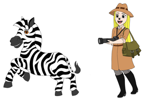  Heartfilia and the zebra, kuda belang