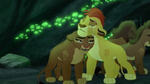 Kion and Rani mourn over Queen Janna's death