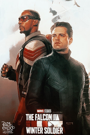  Official poster for The 鹘, 猎鹰 and The Winter Soldier at D23 (2019)