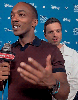 Sebastian Stan and Anthony Mackie at D23 (2019)