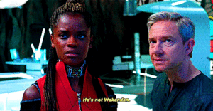  Shuri and Everett Ross -Black panther (2018)