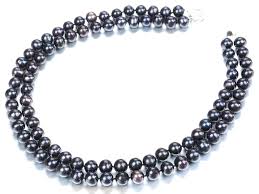  Two-Strand Black Pearl colar